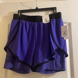 Purple and black  workout shorts
